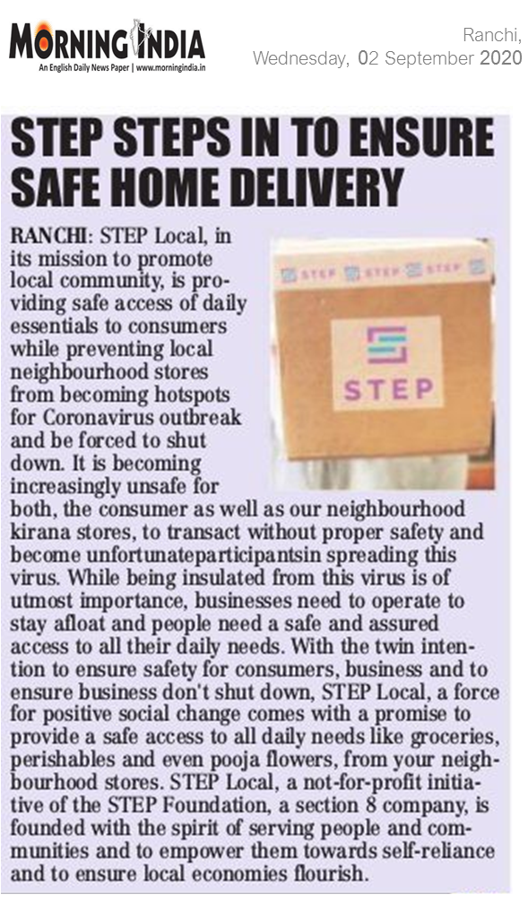 Read more about the article STEP Steps In To Ensure Safe Home Delivery